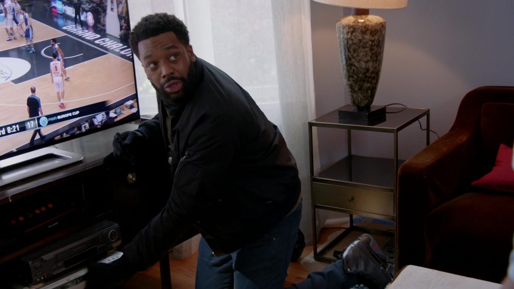 Jordan 9 (Nike) Black Sneakers of LaRoyce Hawkins as Officer Kevin Atwater in Chicago P.D. S08E02 “White Knuckle” (2020) (Image 1)