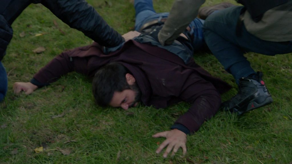 Jordan 9 (Nike) Black Sneakers of LaRoyce Hawkins as Officer Kevin Atwater in Chicago P.D. S08E02 “White Knuckle” (2020) (Image 2)