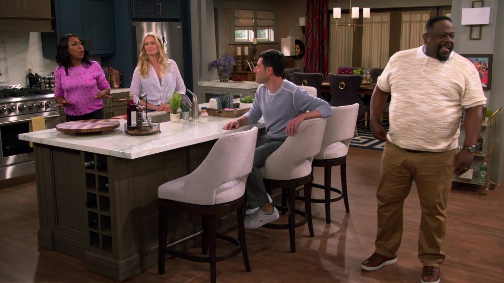 Lacoste White Shoes Worn by Max Greenfield as Dave in The Neighborhood S04E15 “Welcome to the Remodel” (2022) (Image 1)