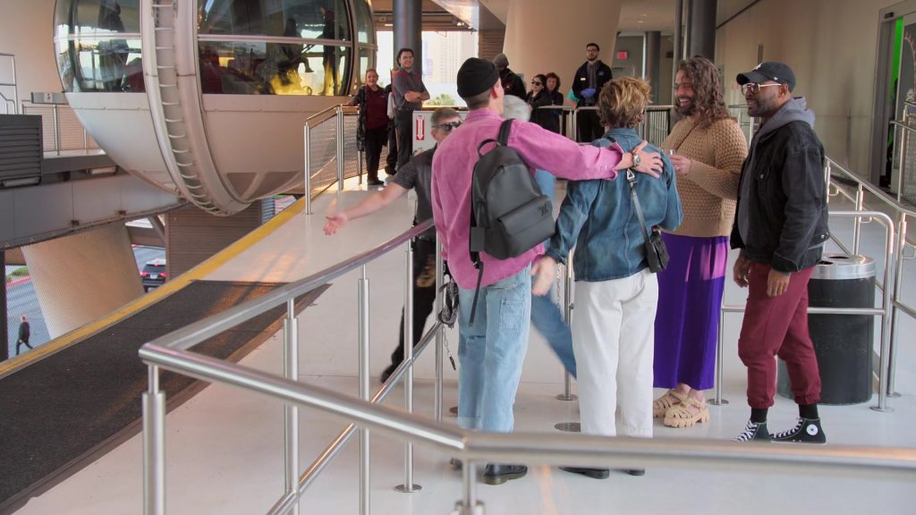 Louis Vuitton Backpack and Converse Shoes in Queer Eye S09E02 “Special Delivery” (2024) (Image 1)