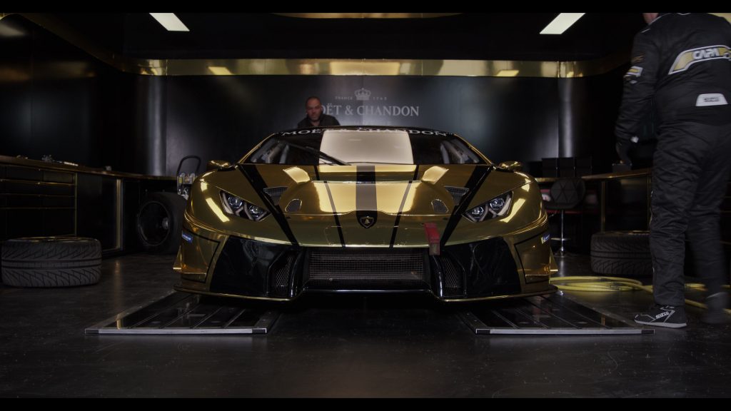 Moët & Chandon, Lamborghini Sprots Car, Sparco Sneakers in Gran Turismo (2023) (Image 1)