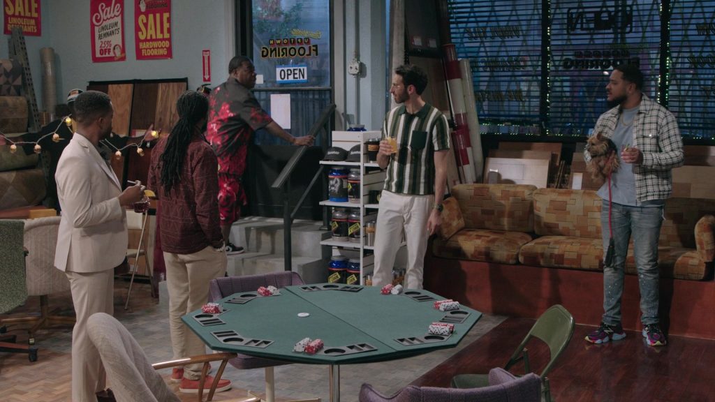New Balance 9060 sneakers in the Blue Oasis and Real Pink in Crutch S01E03 “Emotional Crutch” (2025) (Image 1)