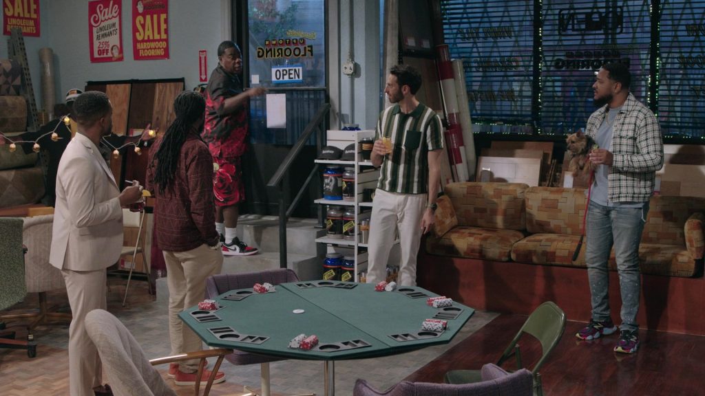 New Balance 9060 sneakers in the Blue Oasis and Real Pink in Crutch S01E03 “Emotional Crutch” (2025) (Image 2)