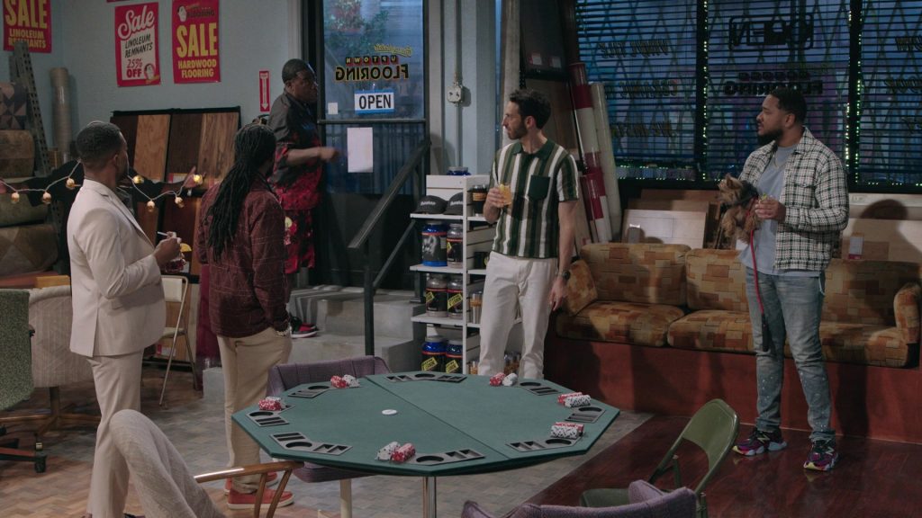 New Balance 9060 sneakers in the Blue Oasis and Real Pink in Crutch S01E03 “Emotional Crutch” (2025) (Image 3)
