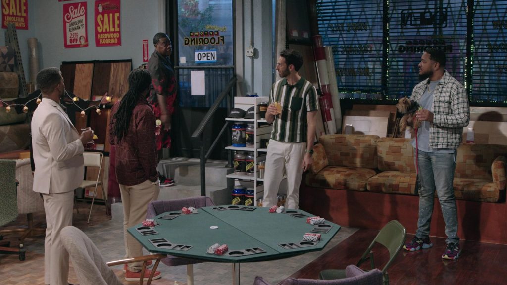 New Balance 9060 sneakers in the Blue Oasis and Real Pink in Crutch S01E03 “Emotional Crutch” (2025) (Image 4)