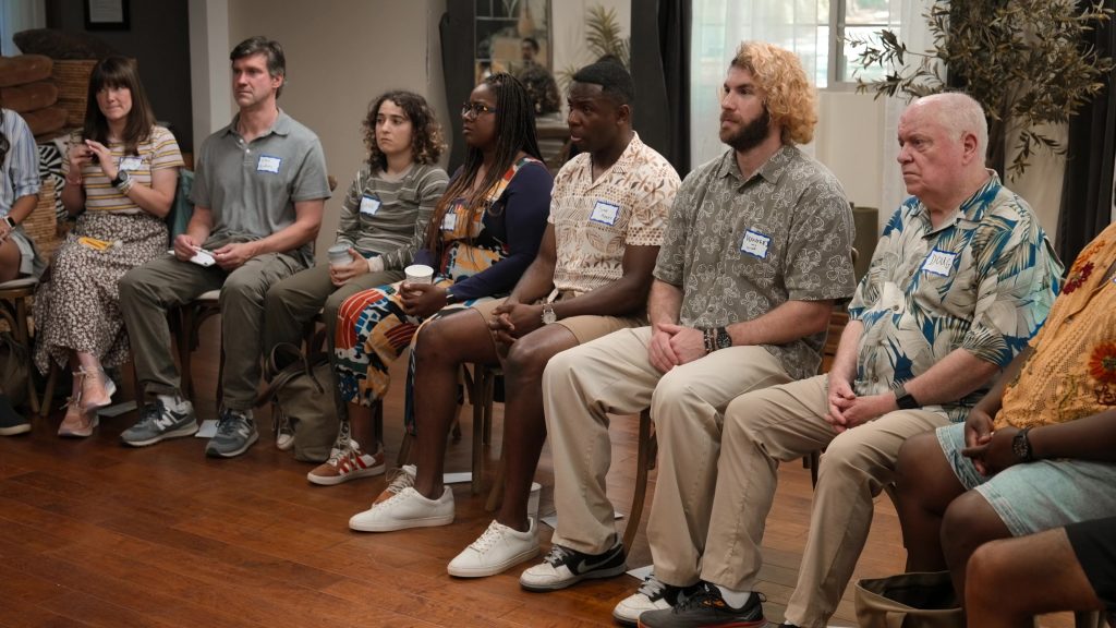 New Balance, Adidas and Nike Shoes in Jury Duty Presents Company Retreat S01E02 “Team Building” (2026) (Image 2)
