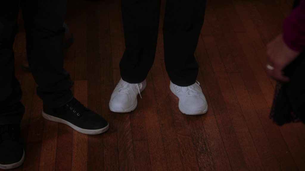 New Balance All-White Leather Sneakers Worn by Andre Braugher as Raymond Jacob Holt in Brooklyn Nine-Nine Season 7 Episode 2 “Captain Kim” (2020) (Image 1)