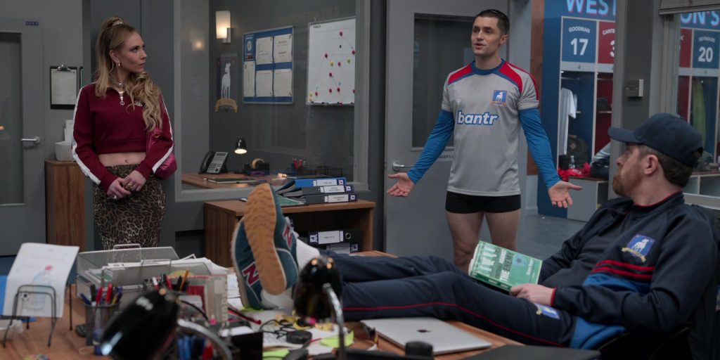 New Balance Blue Shoes Worn by Brendan Hunt as Coach Beard in Ted Lasso S02E06 “The Signal” (2021) (Image 2)
