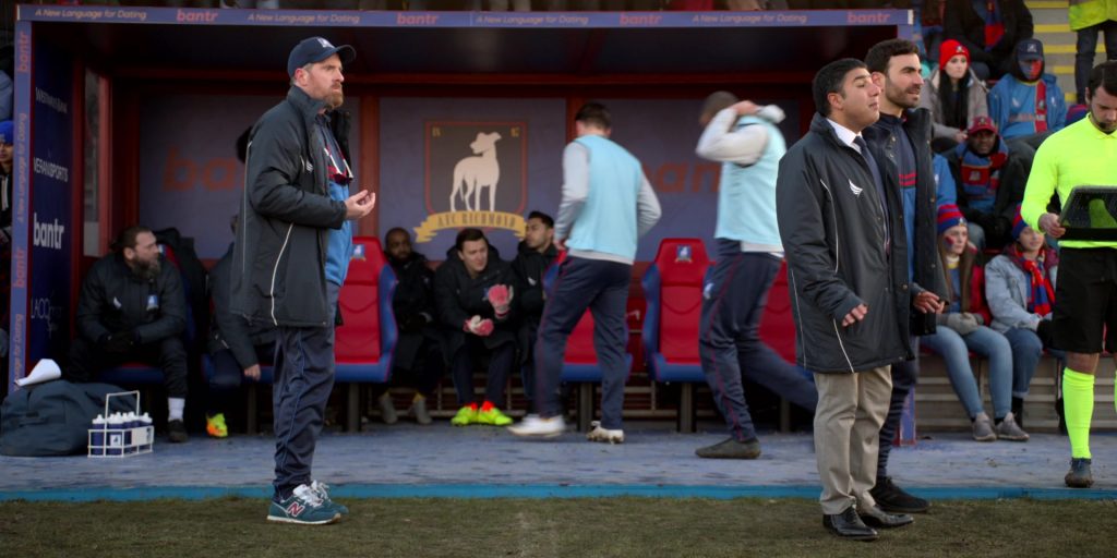 New Balance Blue Shoes Worn by Brendan Hunt as Coach Beard in Ted Lasso S02E06 “The Signal” (2021) (Image 3)