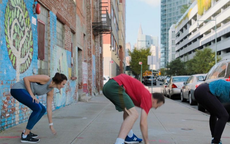 New Balance Blue Sneakers Worn by Micah Stock in Brittany Runs a Marathon (2019) (Image 1)