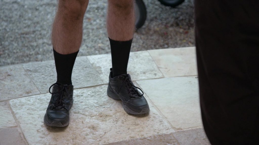 New Balance Leather All-Black Sneakers in Curb Your Enthusiasm Season 10 Episode 2 (2020) (Image 1)