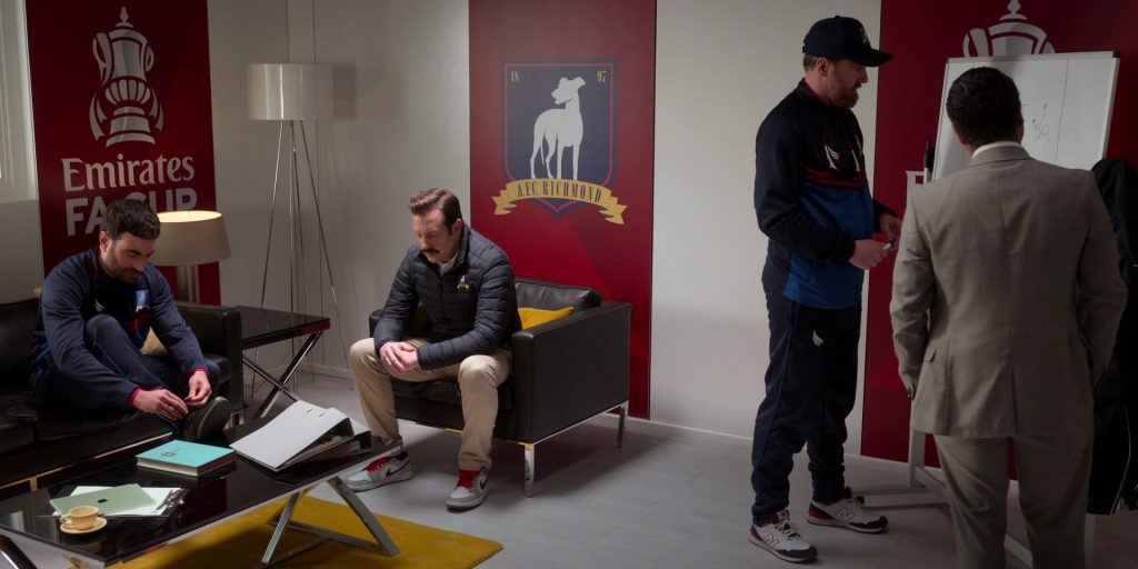 New Balance Men's Sneakers Worn by Actor Brendan Hunt as Coach Beard in Ted Lasso S02E08 “Man City” (2021) (Image 1)