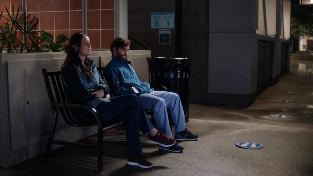 New Balance Men's Sneakers of Jake Borelli as Dr. Levi Schmitt in Grey's Anatomy S17E06 “No Time for Despair” (2020) (Image 1)
