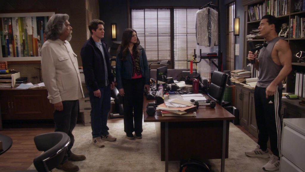 New Balance Sneakers, Adidas Pants, Adidas Shoes in Lopez vs Lopez S03E13 “Lopez vs Lockout” (2025) (Image 7)