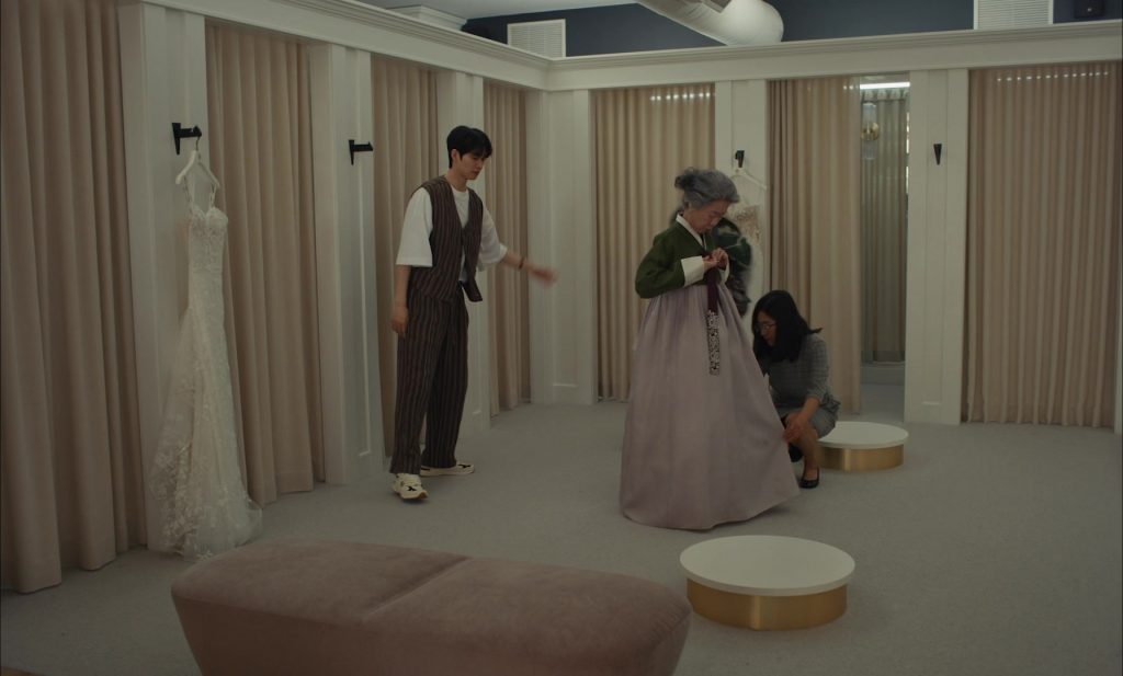 New Balance Sneakers in The Wedding Banquet (2025) (Image 1)
