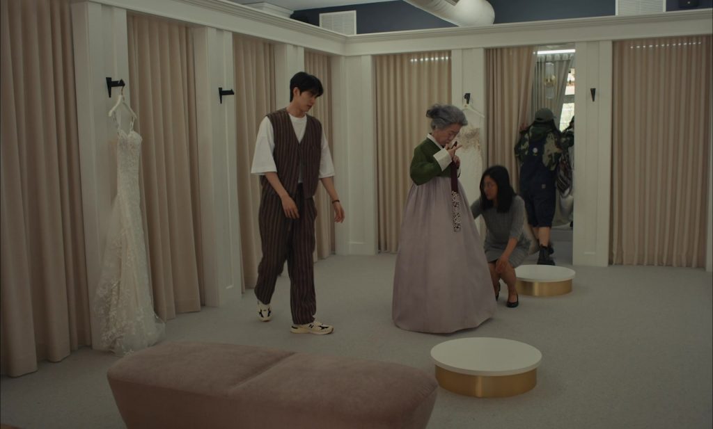 New Balance Sneakers in The Wedding Banquet (2025) (Image 2)
