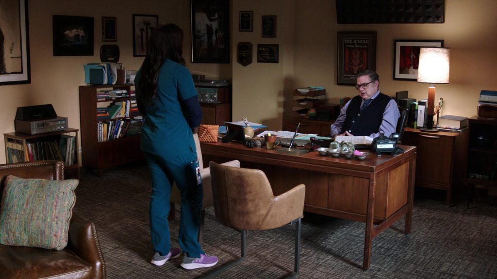 New Balance Women's Sneakers of Marlyne Barrett as Maggie Lockwood in Chicago Med S06E13 “What a Tangled Web We Weave” (2021) (Image 1)