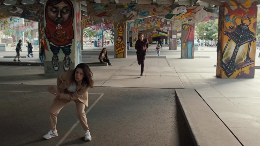 New Balance Women's Sneakers of Meredith MacNeill as Sam Wazowski in Pretty Hard Cases S01E01 “Bananas” (2021) (Image 1)