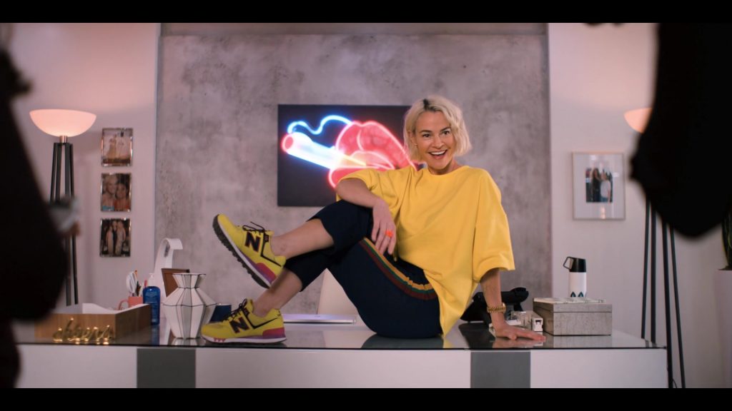 New Balance Yellow Sneakers Worn by Leisha Hailey as Alice Pieszecki in The L Word - Generation Q Season 1 Episode 4 “LA Times” (2019) (Image 1)