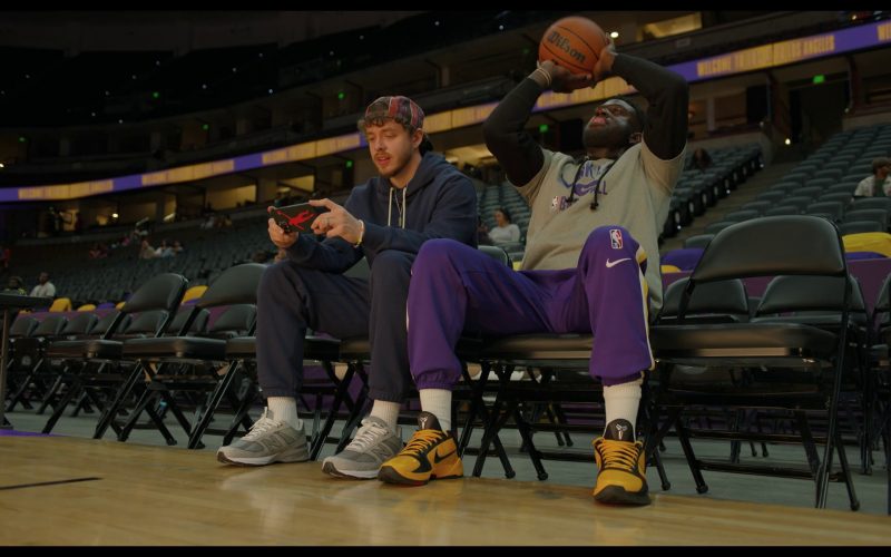 New Balance an Nike Shoes, Nike Pants, Wilson Basketball in White Men Can't Jump (2023) (Image 1)