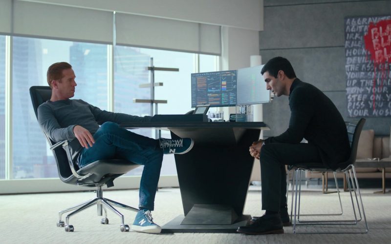 New Balance x J.Crew Blue High-Top Sneakers Worn by Damian Lewis (Bobby Axelrod) in Billions – Season 4, Episode 6, Maximum Recreational Depth (2019) (Image 1)