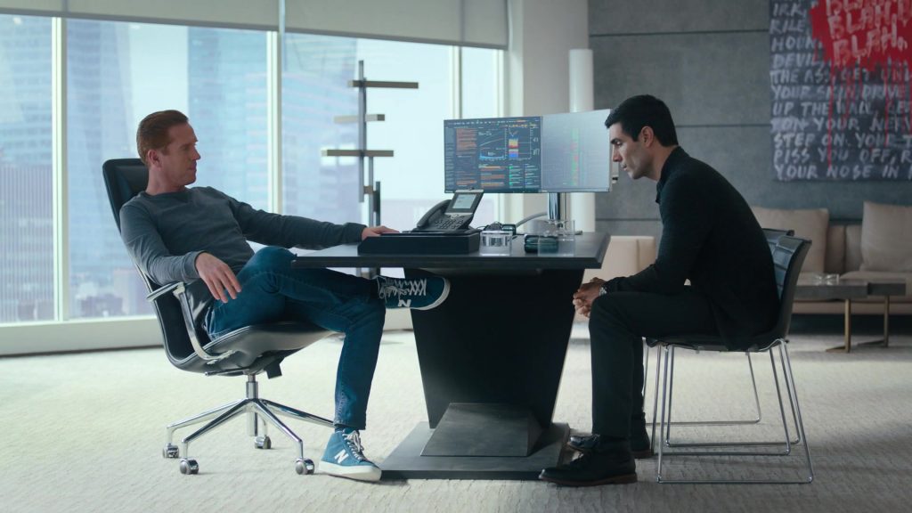 New Balance x J.Crew Blue High-Top Sneakers Worn by Damian Lewis (Bobby Axelrod) in Billions – Season 4, Episode 6, Maximum Recreational Depth (2019) (Image 2)