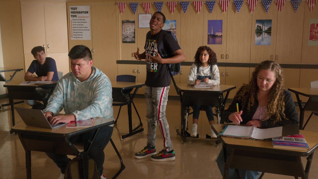 Nike AF 1 Low BHM Men's Sneakers of Brett Gray as Jamal Turner in On My Block S04E09 “Chapter Thirty-Seven” (2021) (Image 1)