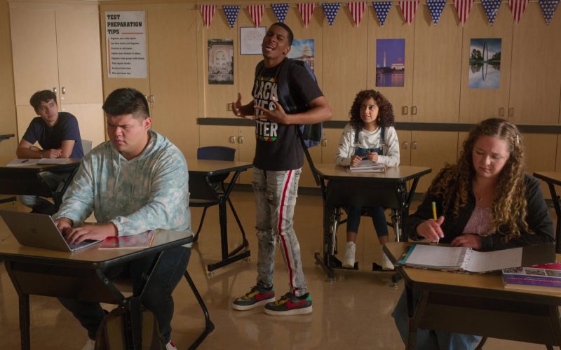 Nike AF 1 Low BHM Men's Sneakers of Brett Gray as Jamal Turner in On My Block S04E09 “Chapter Thirty-Seven” (2021) (Image 1)