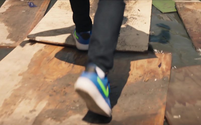 Nike AF 1 Men's Blue Low Sneakers of Noel Clarke as Aaron ‘Bish' Bishop in Bulletproof S03E02 “South Africa - Part 2” (2021) (Image 1)