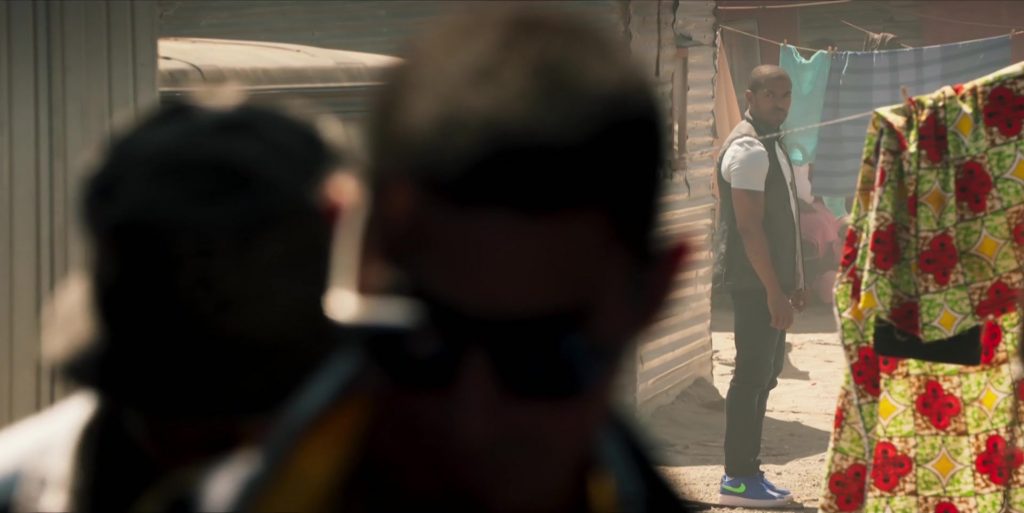 Nike AF 1 Men's Blue Low Sneakers of Noel Clarke as Aaron ‘Bish' Bishop in Bulletproof S03E02 “South Africa - Part 2” (2021) (Image 2)