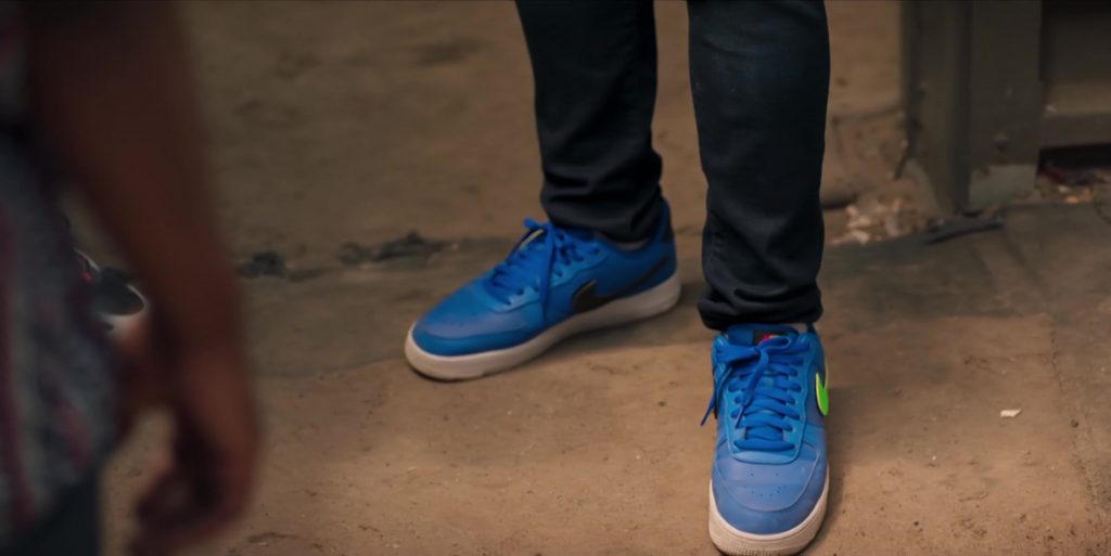 Nike AF 1 Men's Blue Low Sneakers of Noel Clarke as Aaron ‘Bish' Bishop in Bulletproof S03E02 “South Africa - Part 2” (2021) (Image 3)