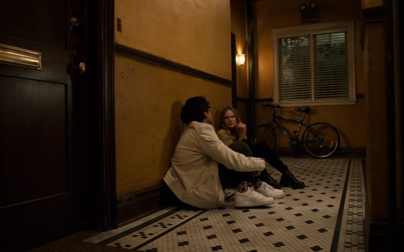 Nike Air Force 1 All-White Shoes of Nik Dodani as Zahid Raja in Atypical S04E09 “Player's Ball” (2021) (Image 1)