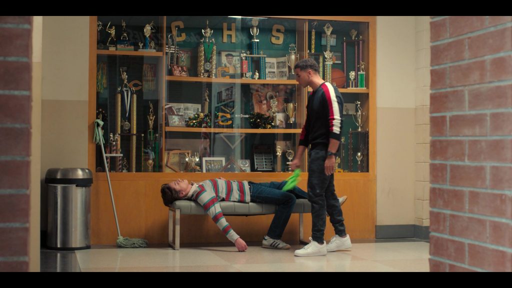 Nike Air Force 1 All-White Sneakers Worn by Mason Gooding as Andrew in Love, Victor S01E08 “Boy's Trip” (2020) (Image 2)