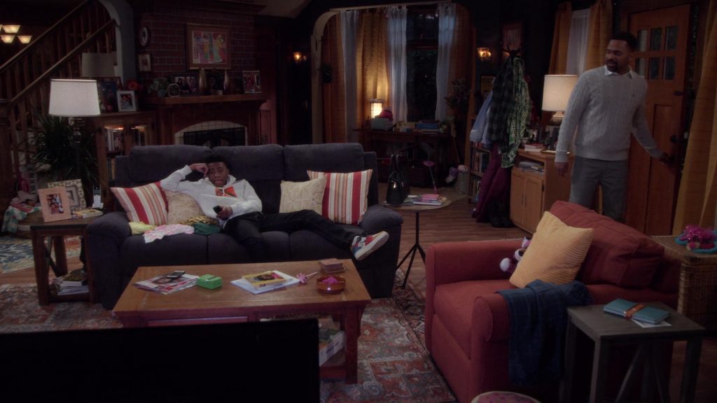 Nike Air Force 1 Color-Blocked Sneakers in The Upshaws S01E02 “The Hook-Up” (2021) (Image 1)