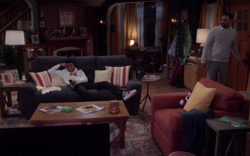 Nike Air Force 1 Color-Blocked Sneakers in The Upshaws S01E02 “The Hook-Up” (2021) (Image 1)
