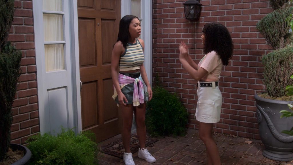 Nike Air Force 1 Low Shoes of Kyla-Drew as Sasha Dixon in Dad Stop Embarrassing Me! S01E06 “#ThrillaOnTheGrilla” (2021) (Image 1)
