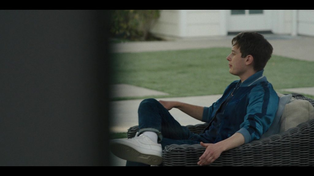 Nike Air Force 1 Men's White Sneakers of Uly Schlesinger as Nathan in Generation S01E09 “Deepfake” (2021) (Image 1)