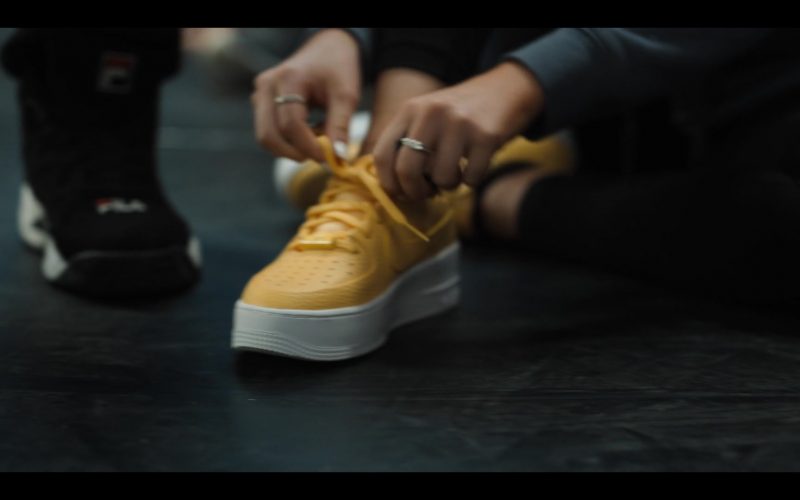 Nike Air Force 1 Sage Low Top Yellow Sneakers in Work It (2020) (Image 1)