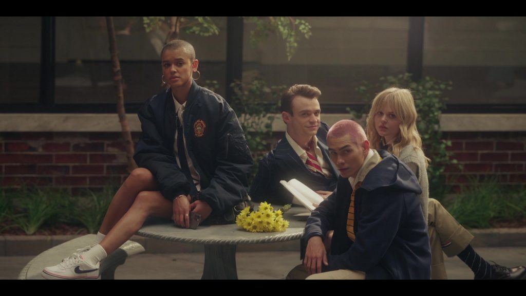 Nike Air Force 1 Sneakers of Jordan Alexander as Julien Calloway in Gossip Girl S01E02 “She's Having a Maybe” (2021) (Image 1)
