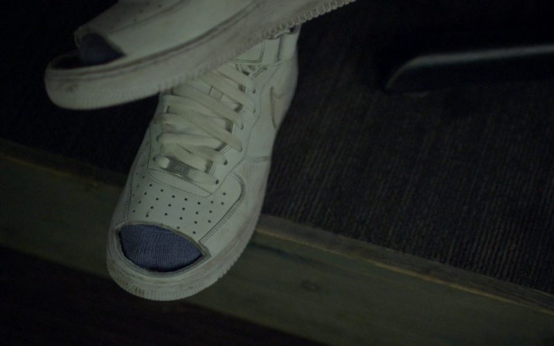 Nike Air Force 1 White Sneakers Worn by Kelvin Harrison Jr. in Jeremiah Terminator LeRoy (2018) (Image 1)