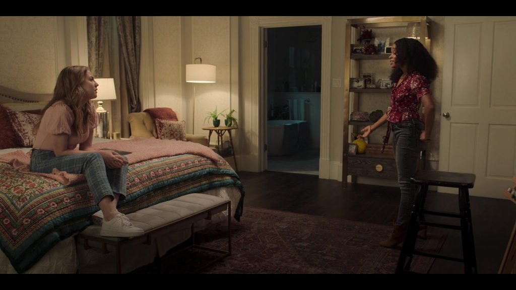Nike Air Force 1 White Sneakers of Bebe Wood as Lake Meriwether in Love, Victor S02E07 “Table for Four” (2021) (Image 1)