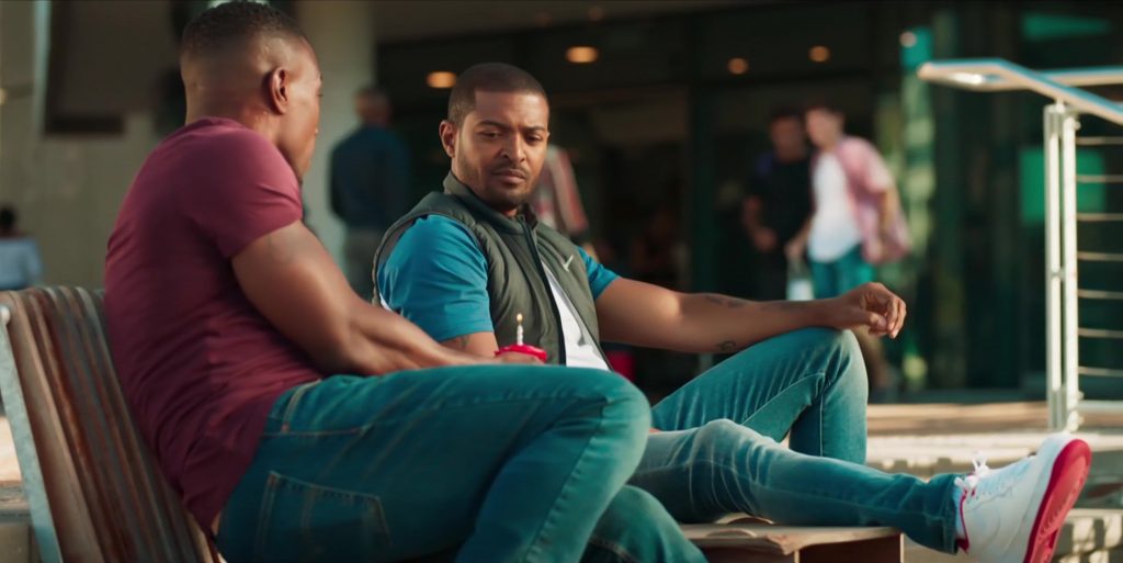Nike Air Force 1 White Sneakers of Noel Clarke as Aaron ‘Bish' Bishop in Bulletproof S03E01 “South Africa - Part 1” (2021) (Image 1)