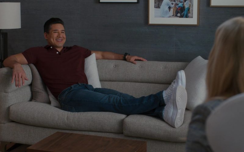 Nike Air Force White Sneakers of Mario Lopez as A.C. Slater in Saved by the Bell S01E07 “House Party” (2020) (Image 1)