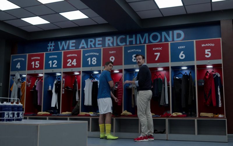 Nike Air Huarache Run Premium Red Sneakers of Jason Sudeikis in Ted Lasso S01E05 “New Underwear” (2020) (Image 1)