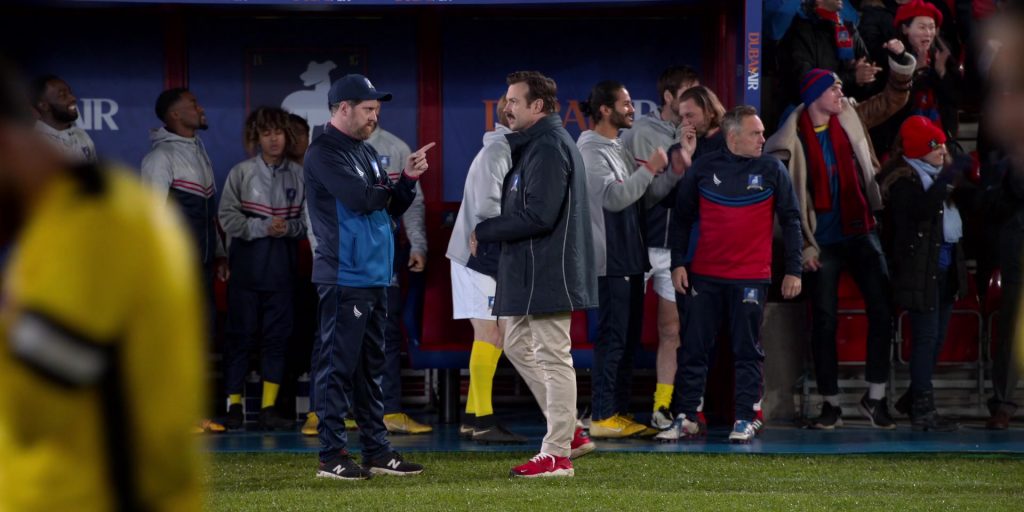 Nike Air Huarache Run Premium Red Sneakers of Jason Sudeikis in Ted Lasso S01E05 “New Underwear” (2020) (Image 2)