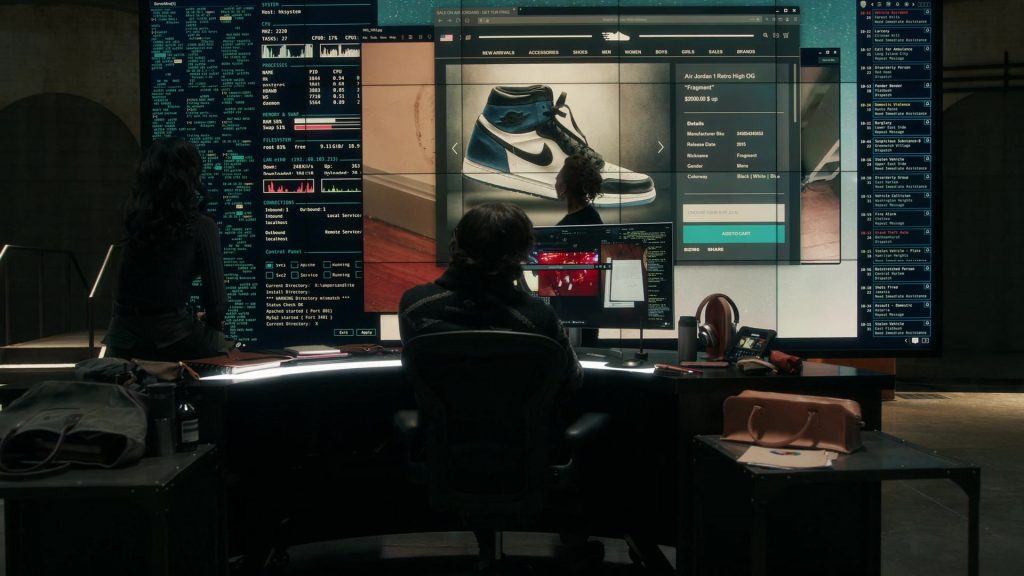 Nike Air Jordan 1 Retro High OG ‘Fragment' Sneakers in The Equalizer S01E04 “It Takes a Village” (2021) (Image 1)