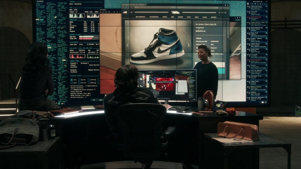 Nike Air Jordan 1 Retro High OG ‘Fragment' Sneakers in The Equalizer S01E04 “It Takes a Village” (2021) (Image 2)