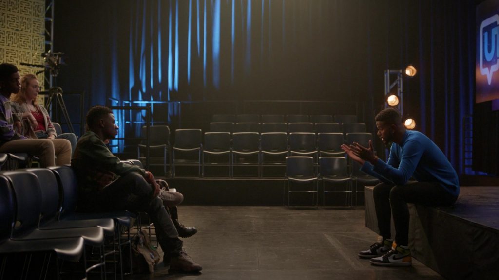 Nike Air Jordan 1 Retro High OG ‘Volt Gold' Sneakers in Grown-ish S04E14 “The Revolution Will Not Be Televised” (2022) (Image 2)