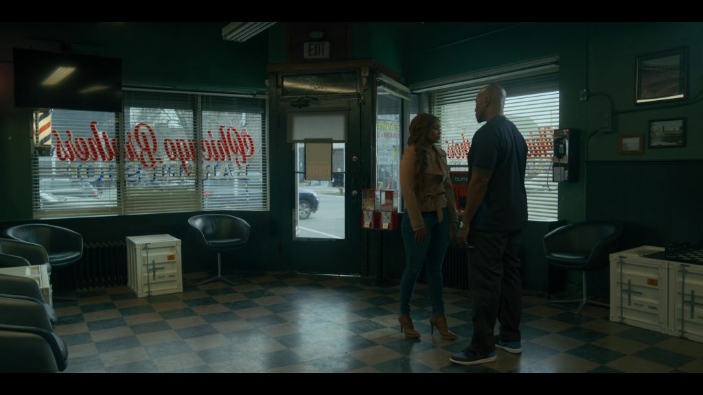 Nike Air Jordan 1 Retro High OG sneaker in the “Royal” blue and black in Power Book IV Force S03E03 “There's Always a Price to Pay” (2025) (Image 8)