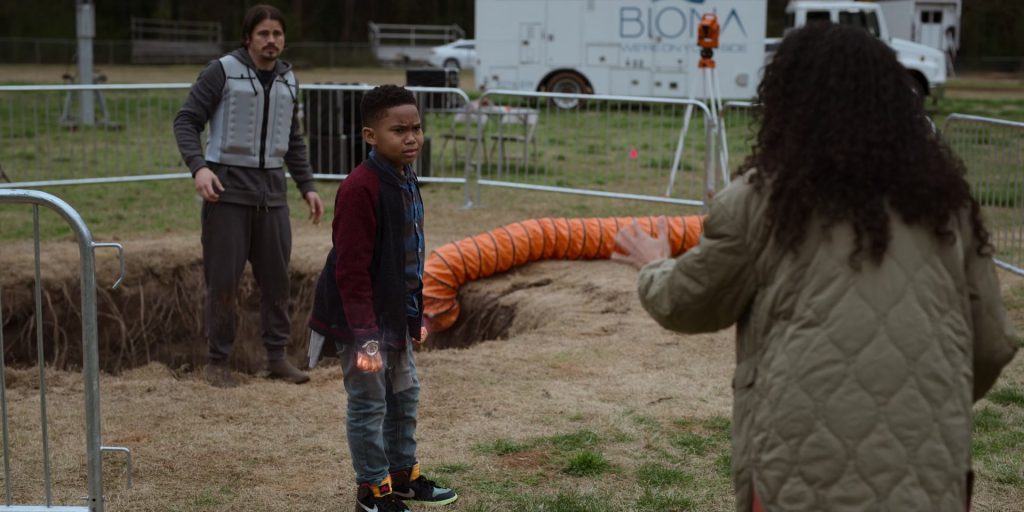 Nike Air Jordan 1 Retro High Tokyo Biohack Sneakers of Ja'Siah Young as Dion Warren in Raising Dion S02E03 “ISSUE #203 - Monster Problem” (2022) (Image 2)